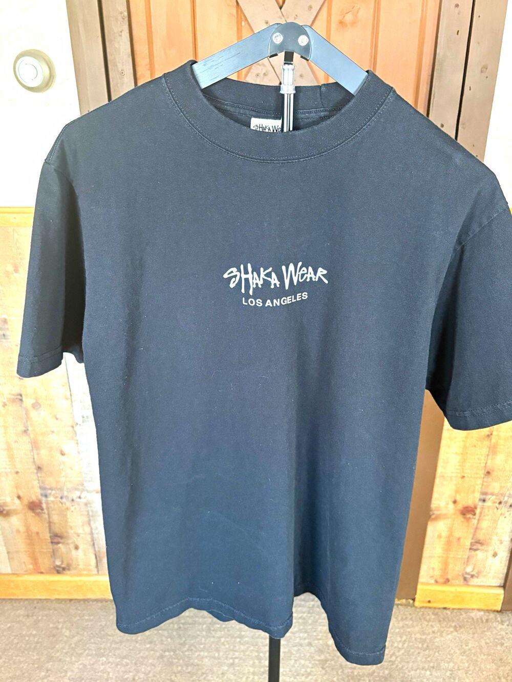 Shaka Wear Los Angeles Heavyweight Black Cotton Tee Men’s L
